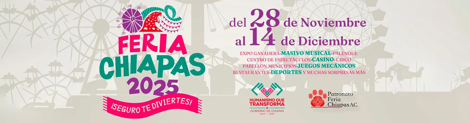 Regresa la tradicional y renovada Feria Chiapas 2025